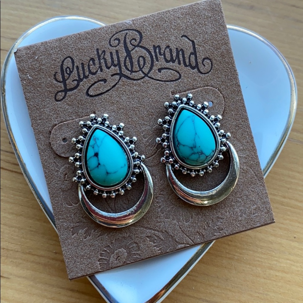 NWT Lucky Brand Teardrop post earrings
